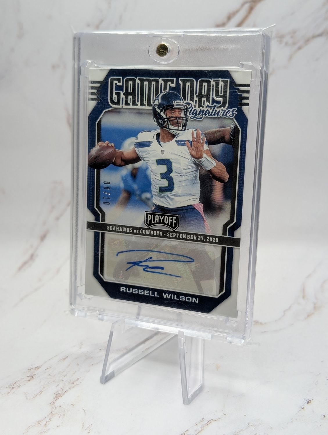 2021 Panini Playoff Football Gameday Signatures Russell Wilson Autograph /10