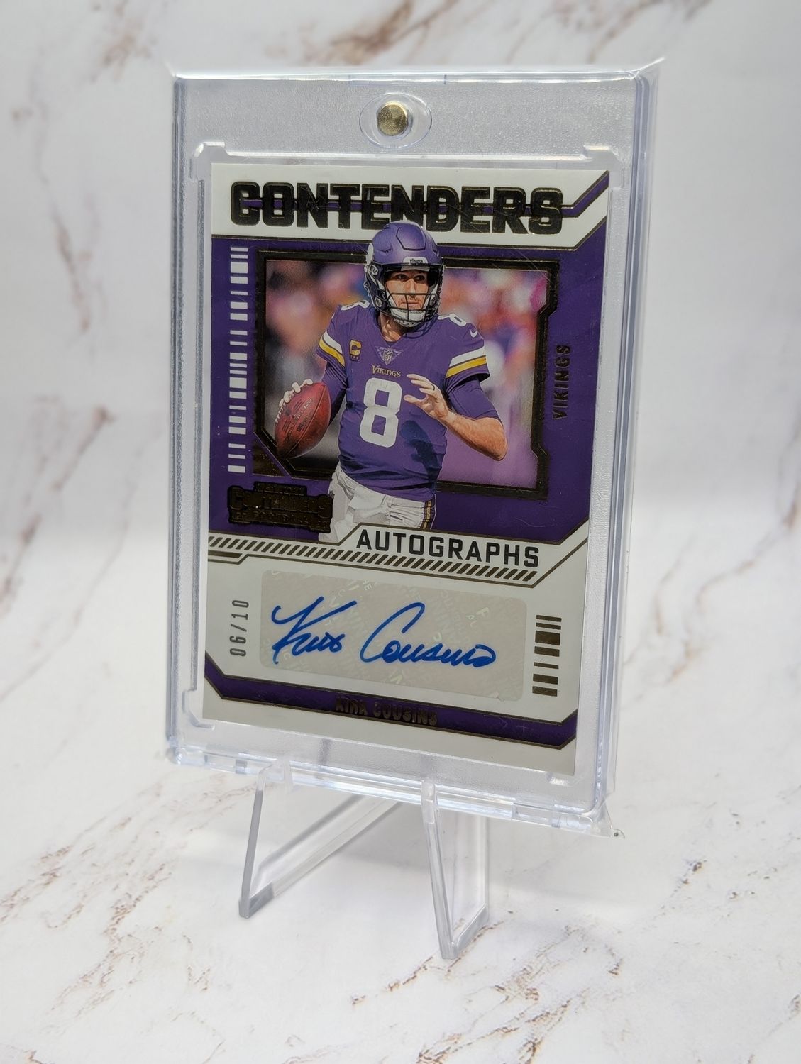 2023 Panini Contenders - Contenders Autographs Kirk Cousins #CA-17 Gold /10 (AU)