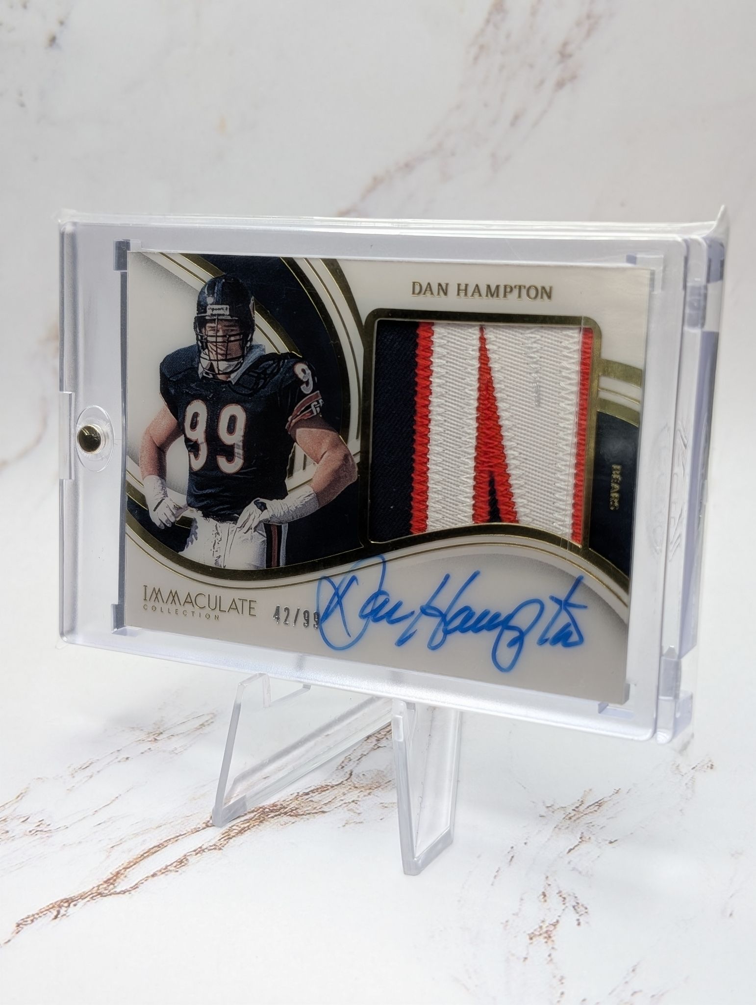 2023 Panini Immaculate Collection - Premium Patch Autographs 2024 Dan Hampton