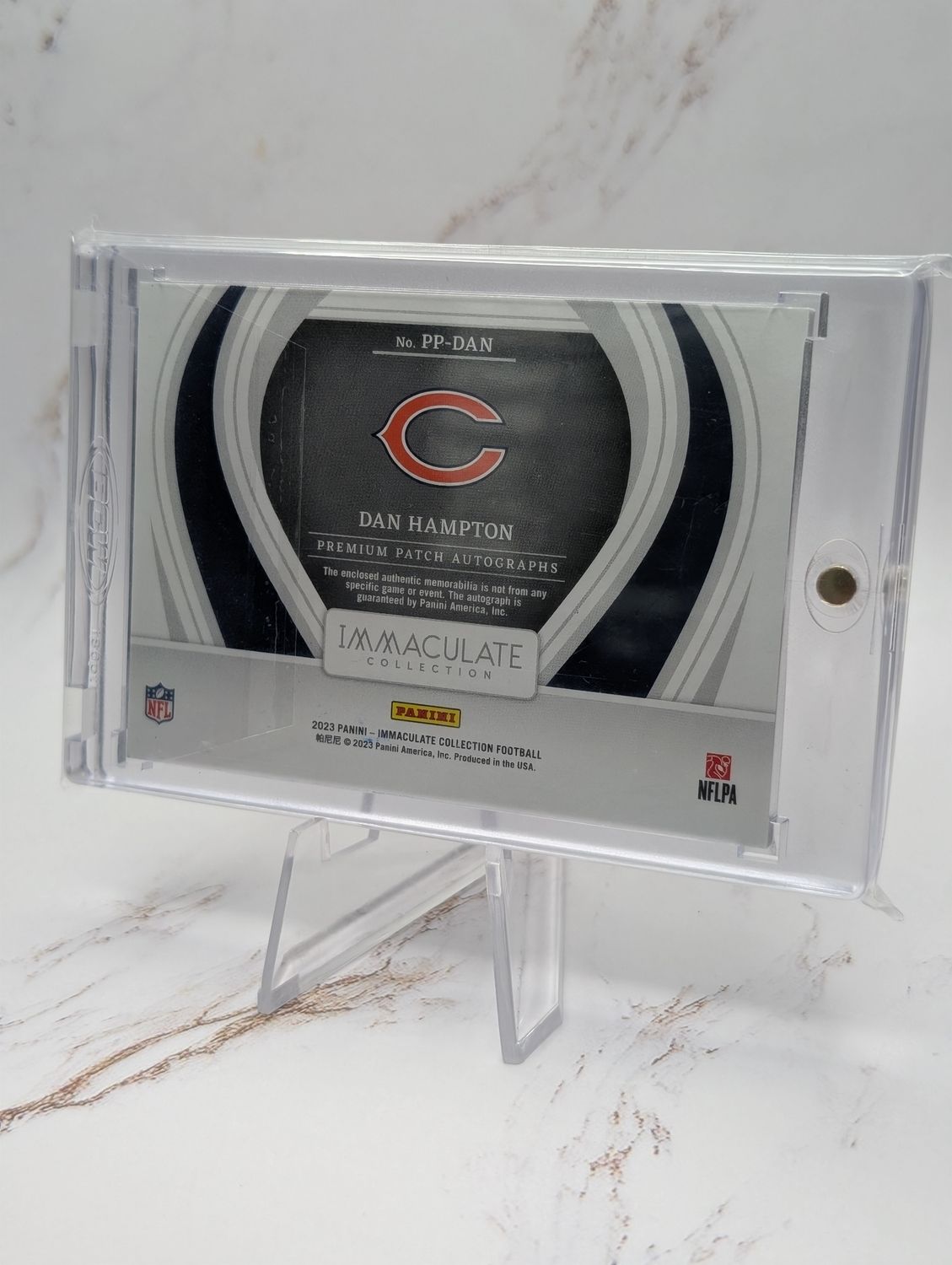 2023 Panini Immaculate Collection - Premium Patch Autographs 2024 Dan Hampton