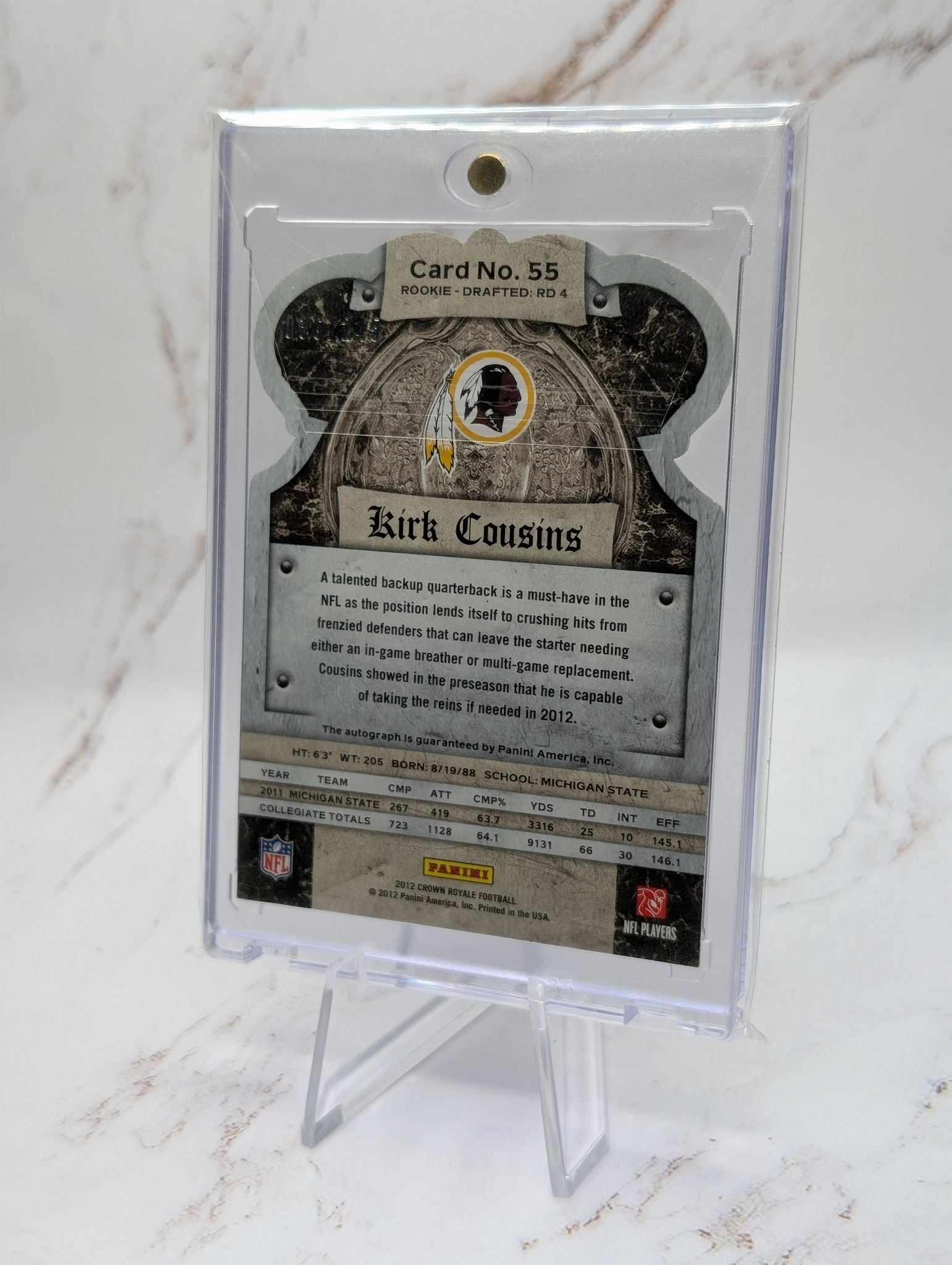 2012 Crown Royale - Rookie Signatures Kirk Cousins #55/245 (AU, RC
