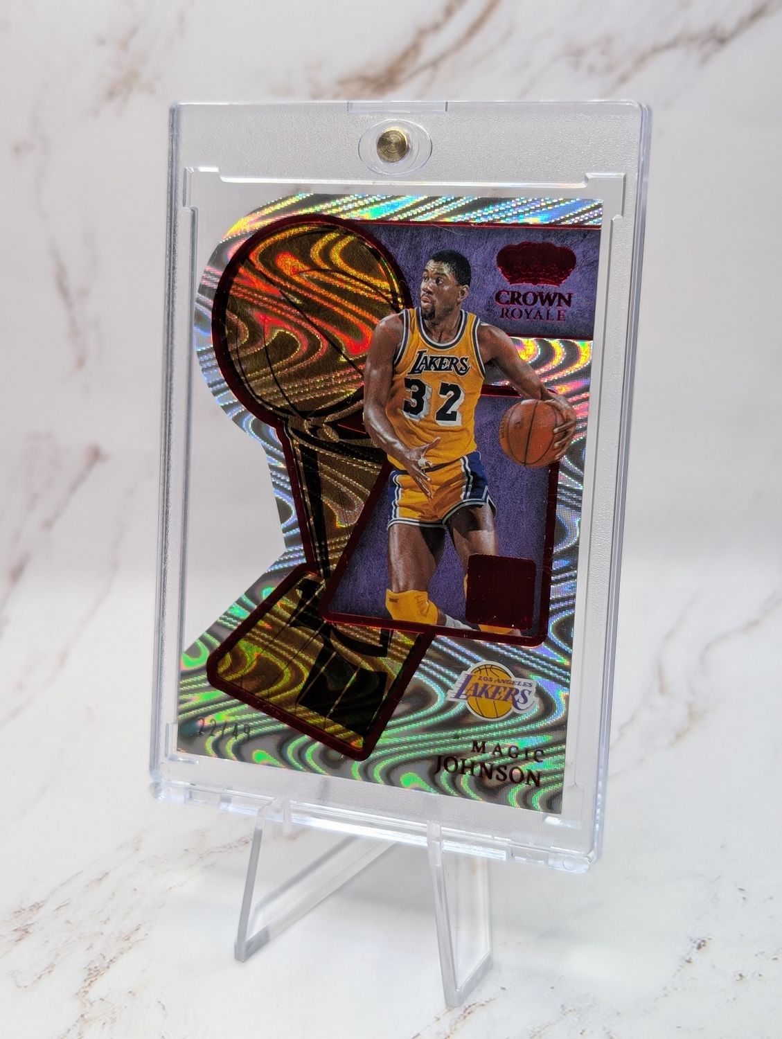 2022-23 Panini Crown Royale - Hand Crafted Magic Johnson #1 Asia Red /49