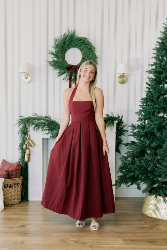 Halter Neck Maxi Dress