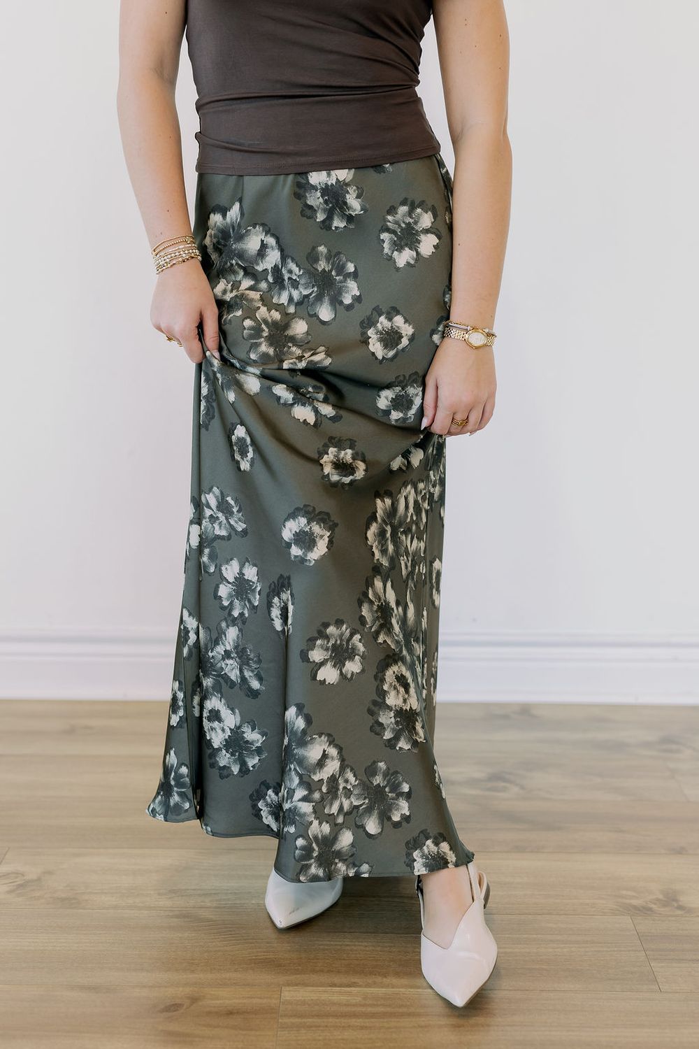 Floral Print Maxi Skirt