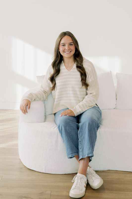 Striped Drop Shoulder Knit Sweater