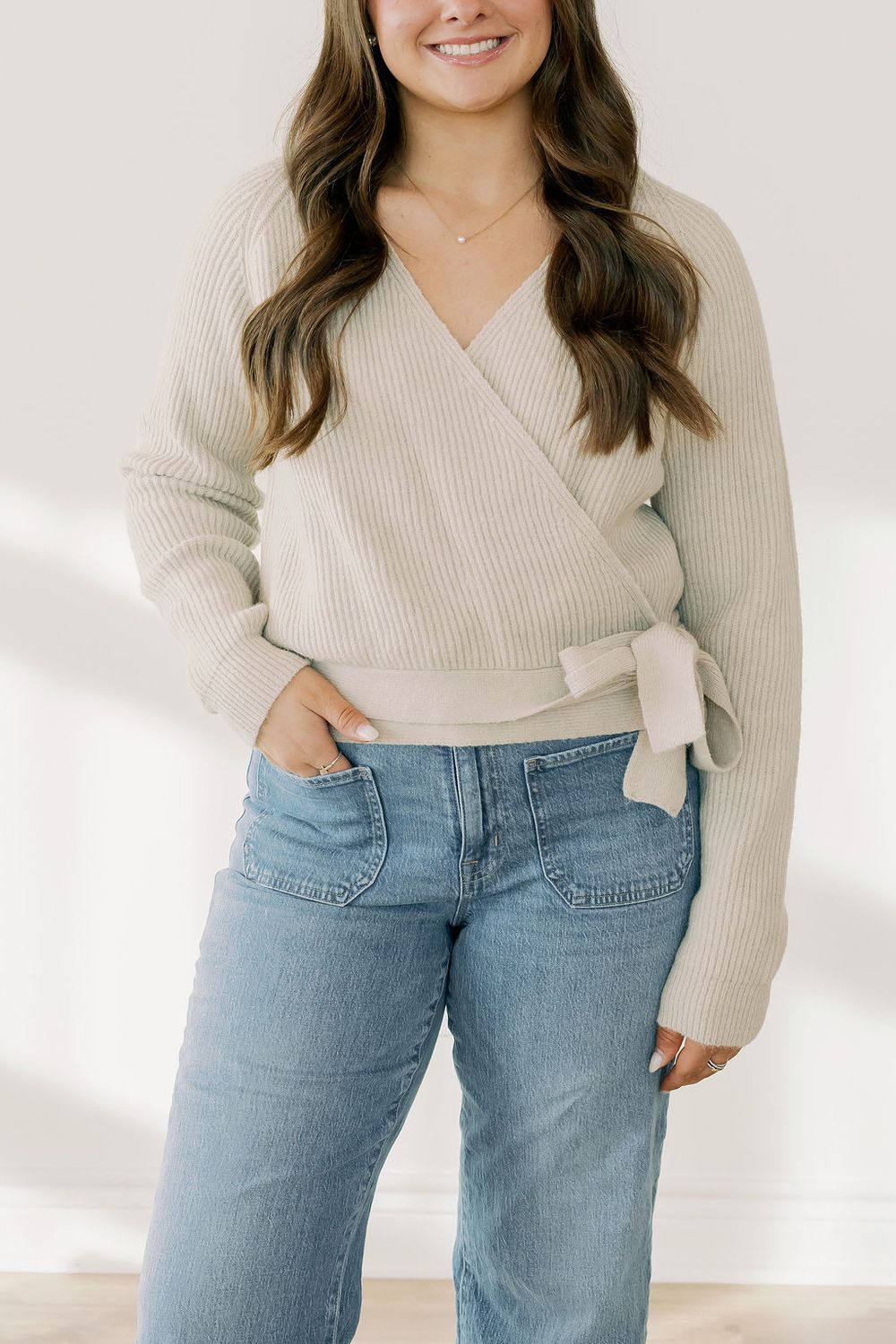 Ribbed Long Sleeve Heartfelt Top