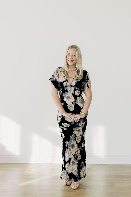 Ember Flora Velvet Maxi Dress