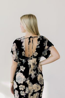 Ember Flora Velvet Maxi Dress