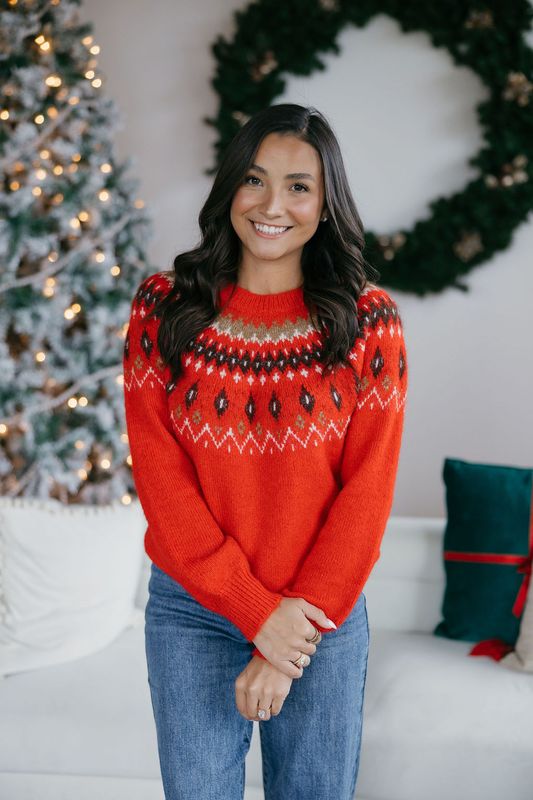 Fuzzy Isle Crew Neck Sweater