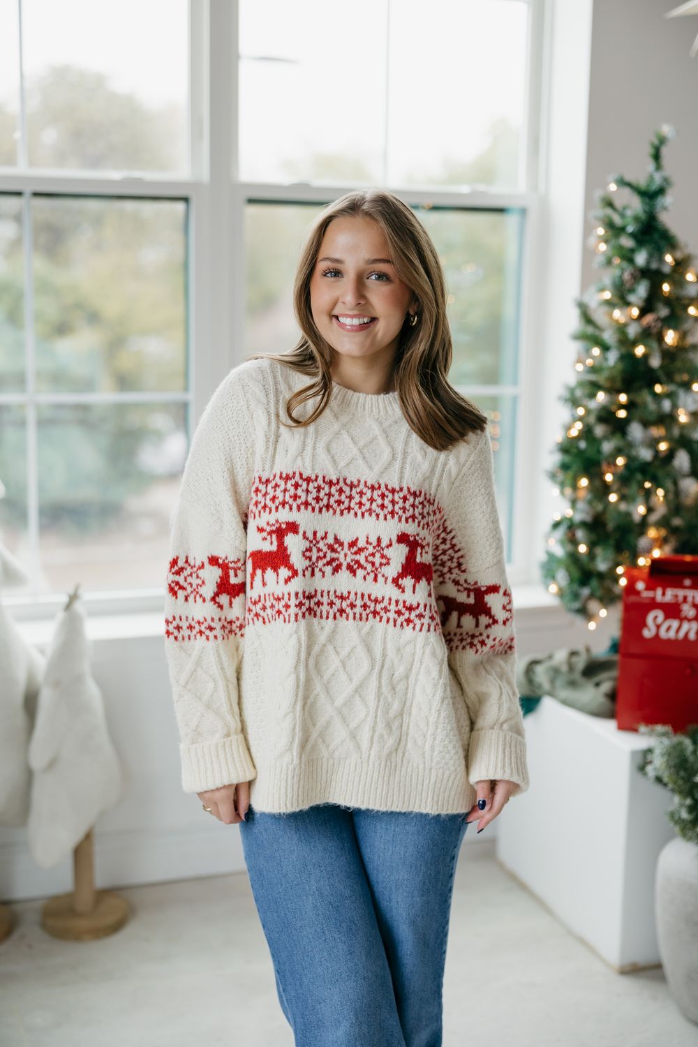 North Patterned Oversized Sweater