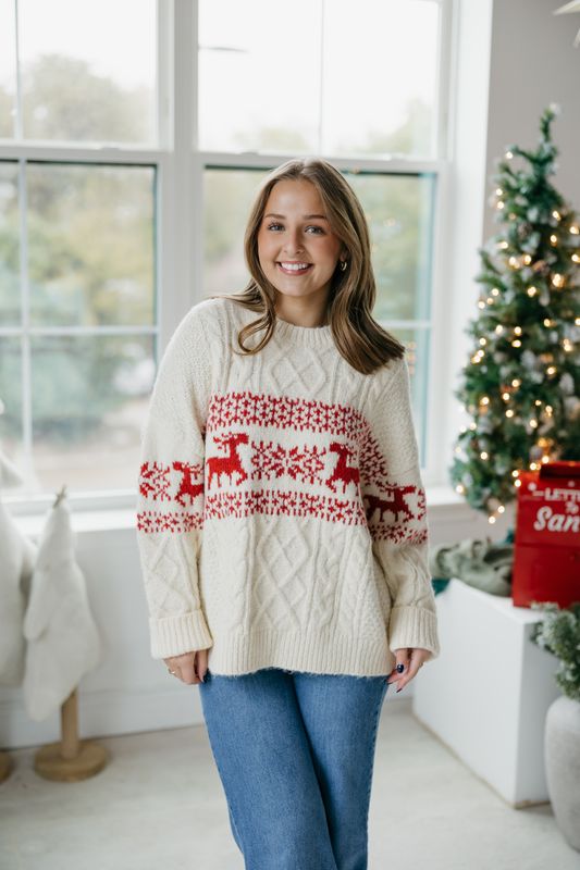 North Patterned Oversized Sweater