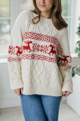 North Patterned Oversized Sweater