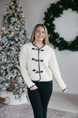 Sherpa Contrast Front Binding Jacket