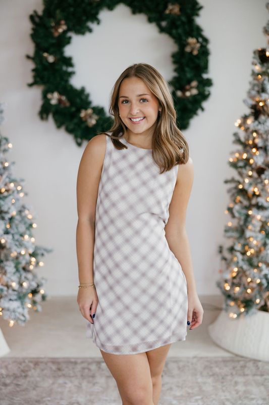 Sleeveless Contrast Print Mini