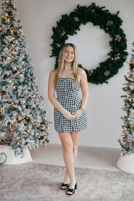 Gingham Tweed Mini Dress