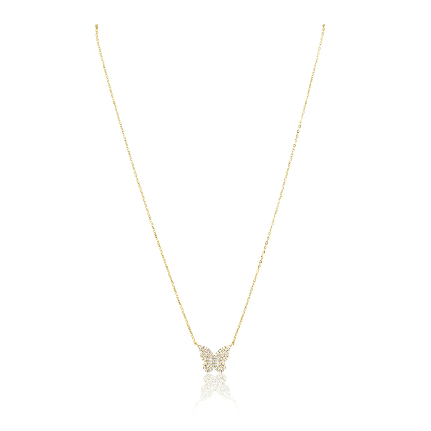 Elsie Pave Butterfly Necklace