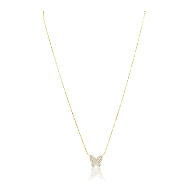 Elsie Pave Butterfly Necklace