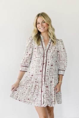 Desert Print Puff Sleeve Tiered Mini