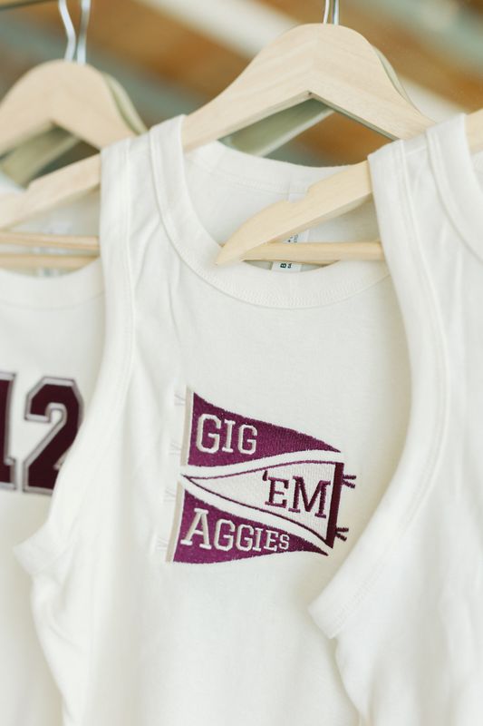 Embroidered Varsity Flags Tank 