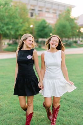 Linen Drop Waist Boat Neck Mini Dress