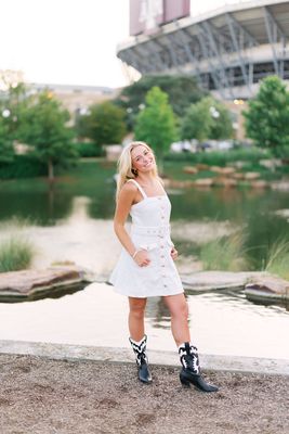Fit &amp; Flare Button Down Belted Denim Mini
