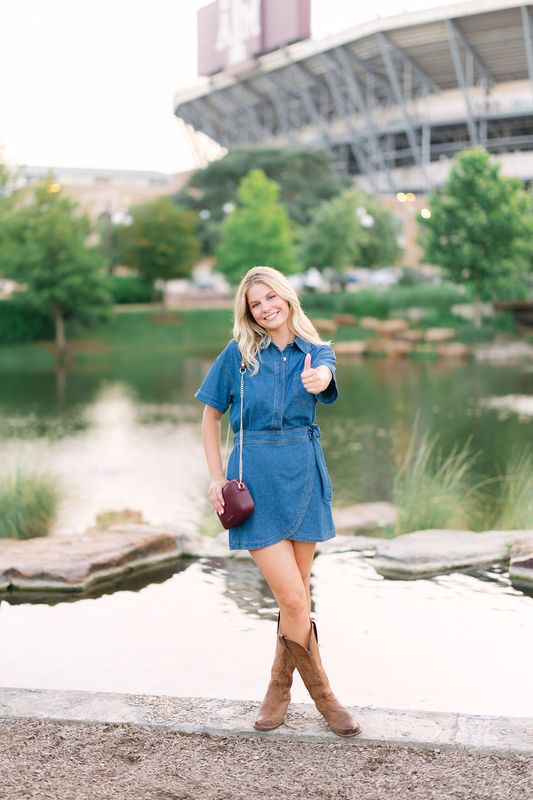 Short Sleeve Denim Wrap Mini Dress