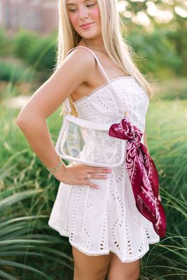 Strapless Lace Trimming Mini Dress