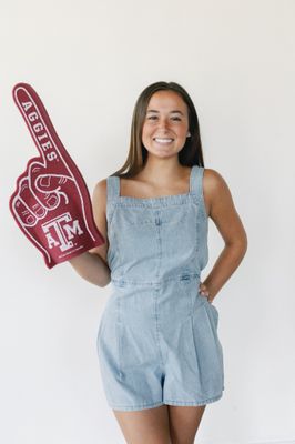 Back Tie Denim Romper