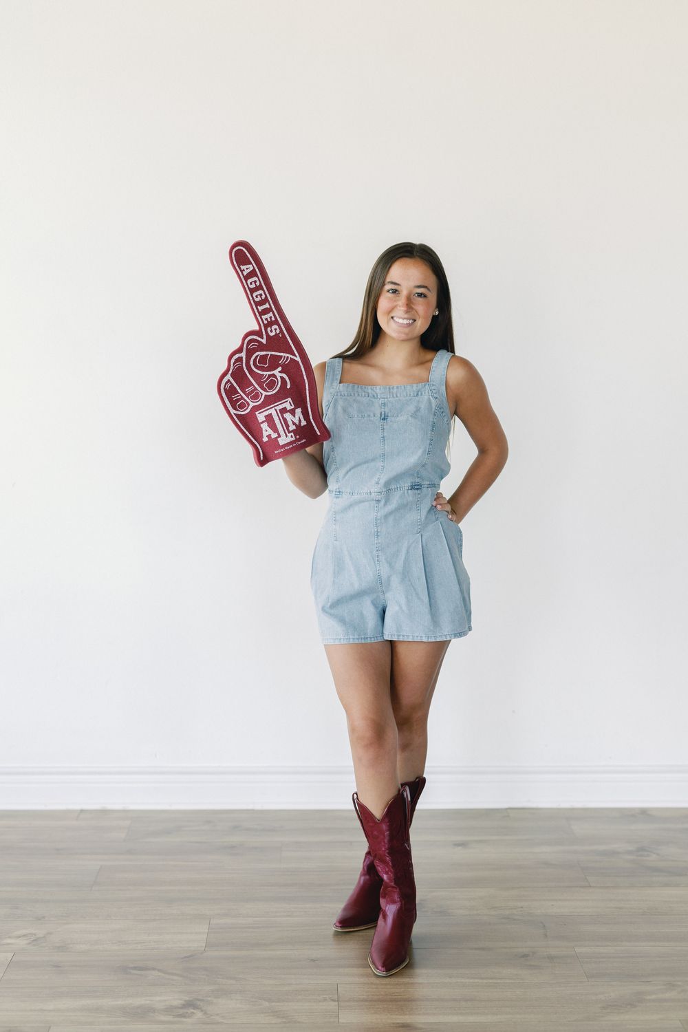 Back Tie Denim Romper