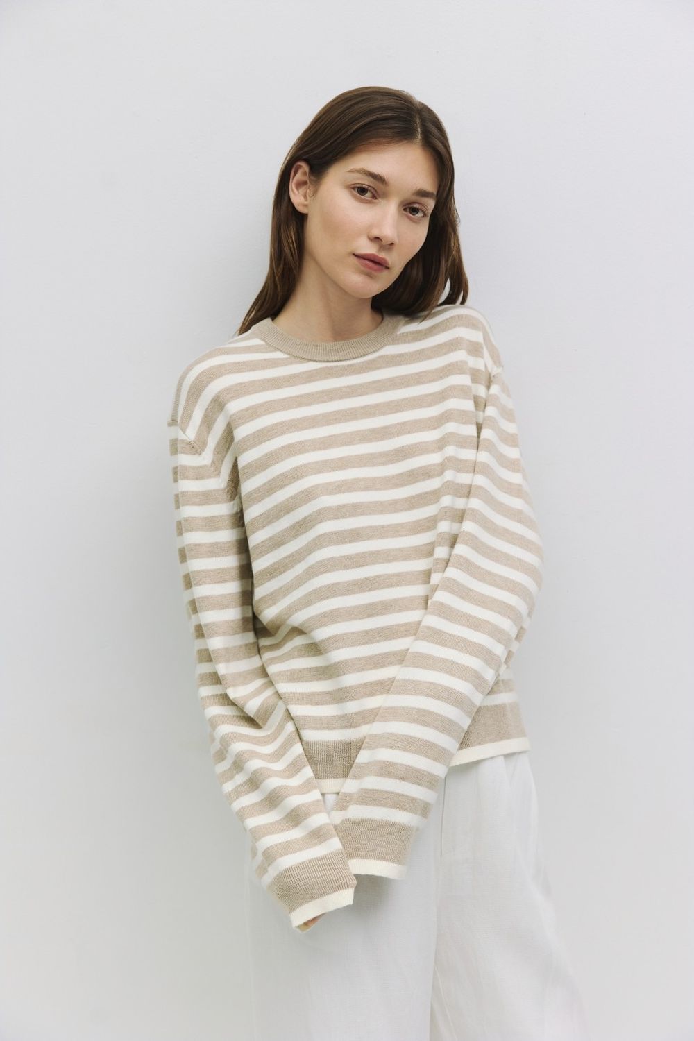 Soft Long Sleeve Striped Knit Top