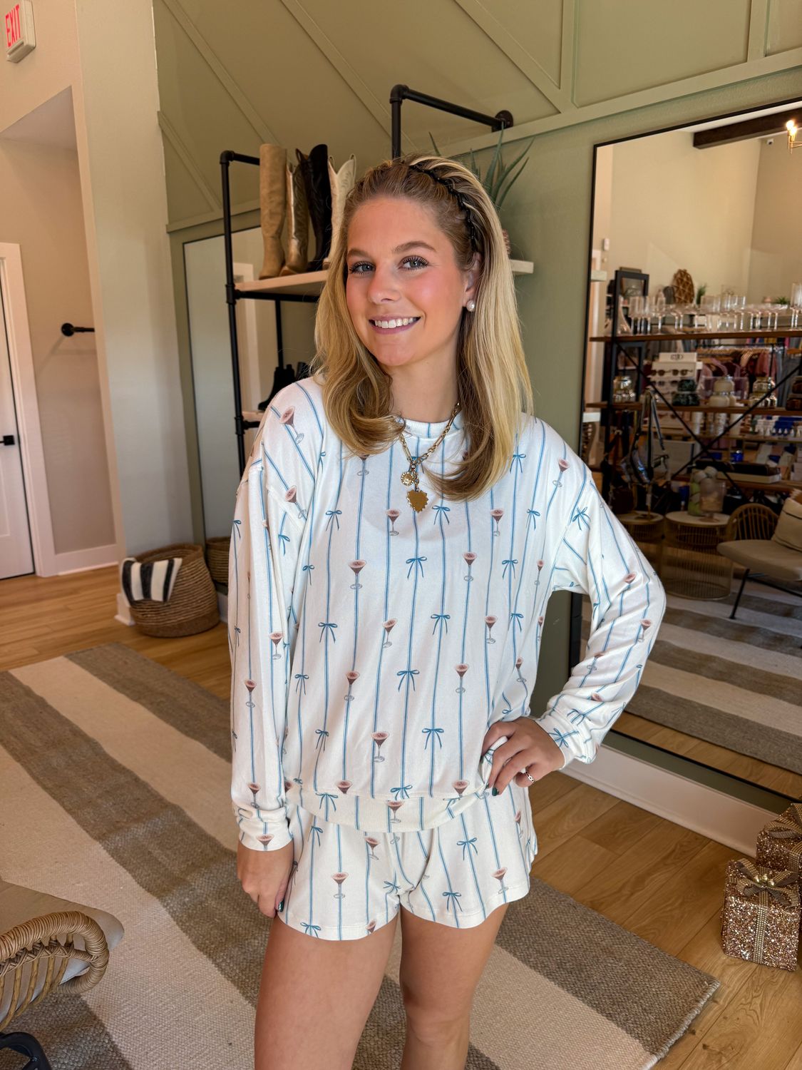 Cozy Espresso Martini PJ Shorts Set