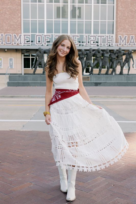 Eyelet Lace Tube Midi Dress