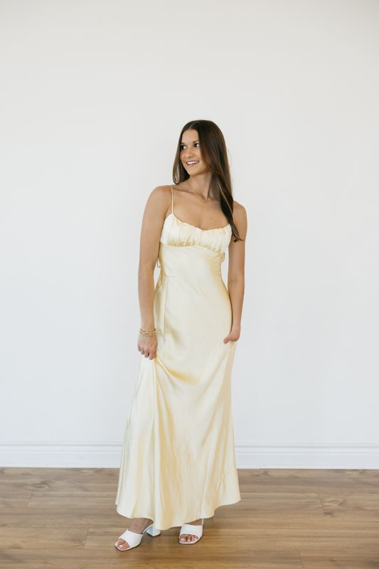 Satin Back Twist Maxi Dress