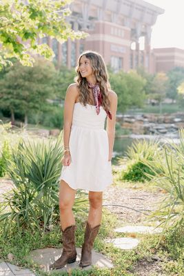 Strapless Pleated Top Babydoll Dress