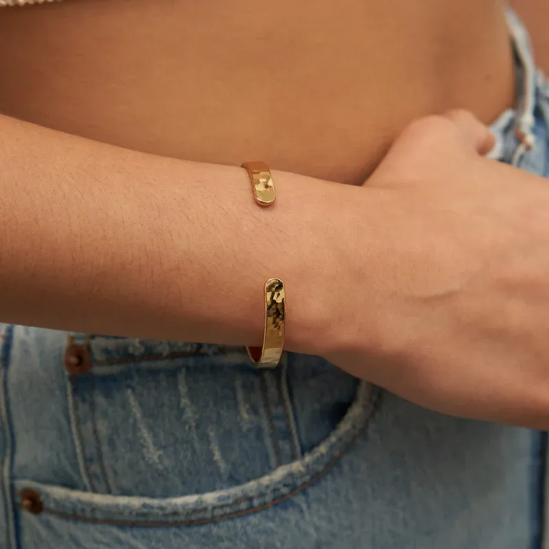Thin Hammered Bangle