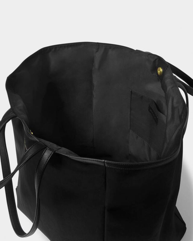 Nylon Luxe Oversized Tote Bag