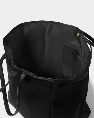 Nylon Luxe Oversized Tote Bag