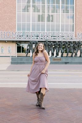 Gingham Ruffle Strap Midi Dress