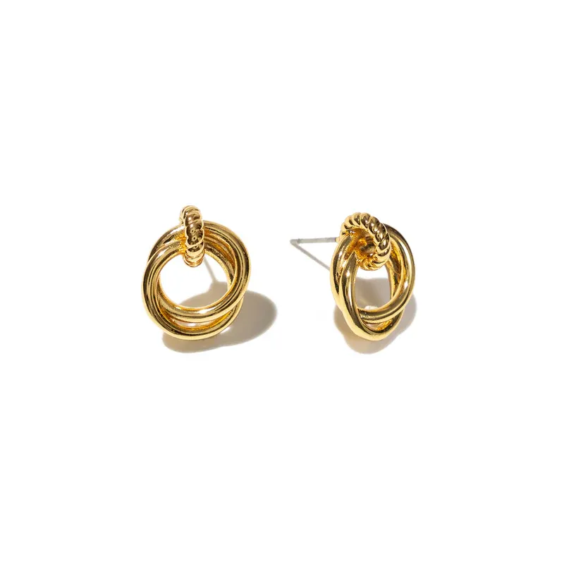 18K Looped Duo Studs