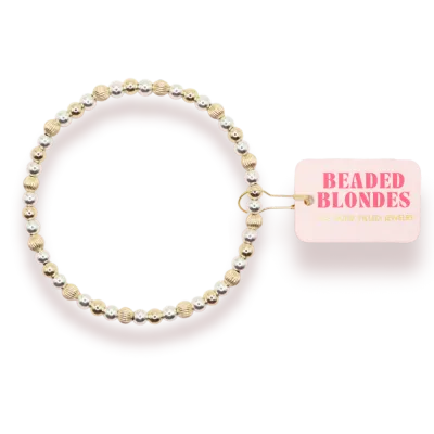Haven Mixed Metal Fluted Bracelet