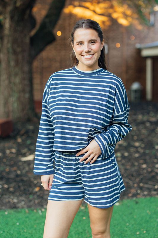 Long Sleeve Striped Set