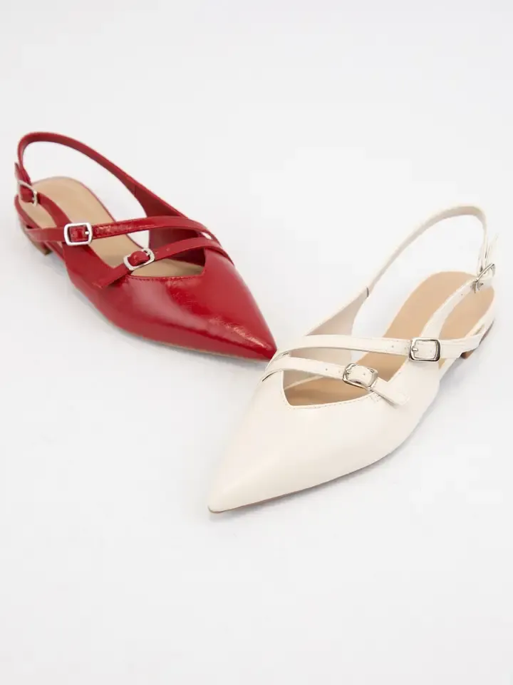 Pointed Toe Slingback Flats