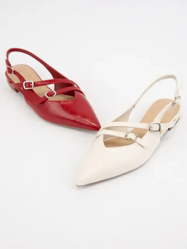 Pointed Toe Slingback Flats