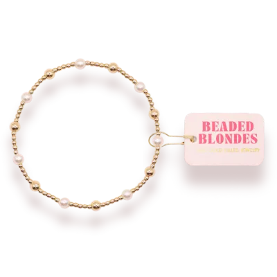 June Pearl + Gold Alternating Bracelet