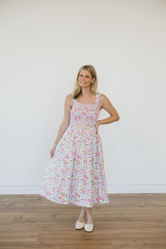 Floral Smocked Maxi Dress