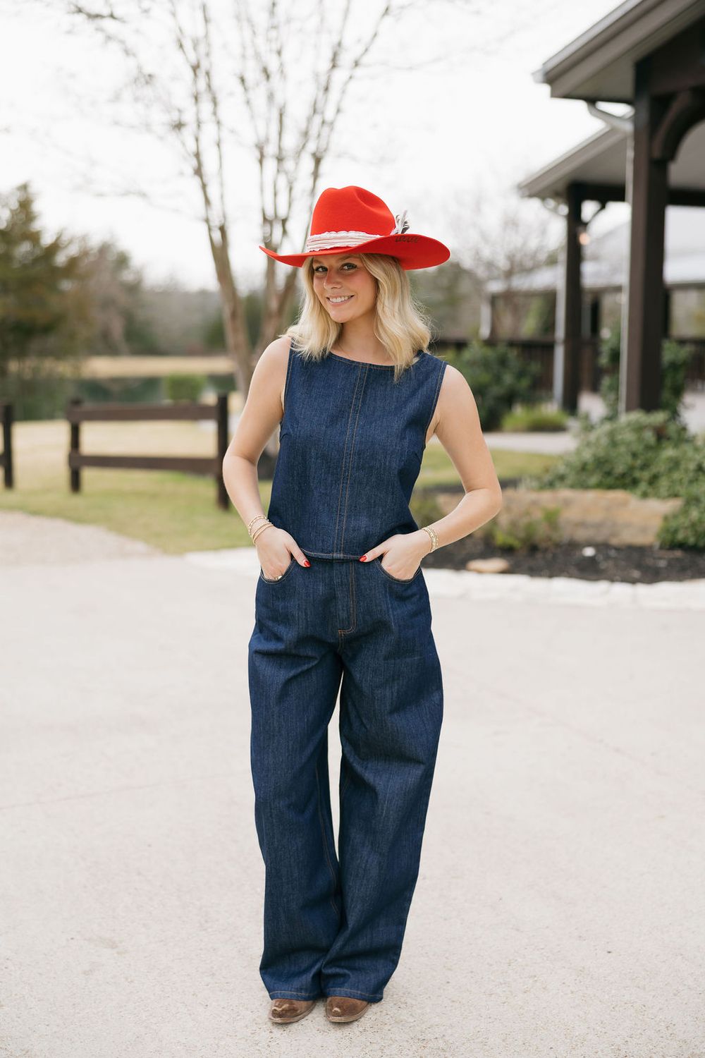Denim Wide Barrel Pant