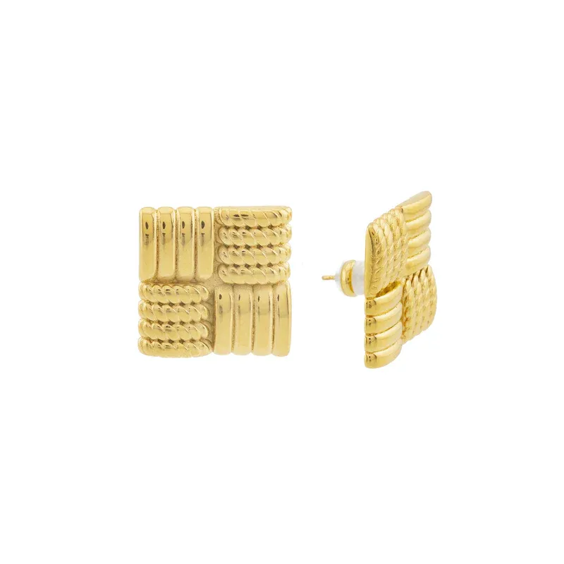 Waterproof Statement Square Earrings