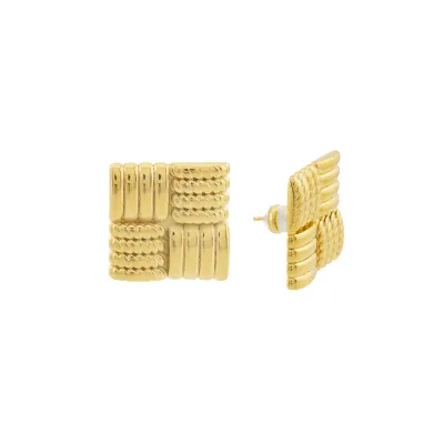 Waterproof Statement Square Earrings
