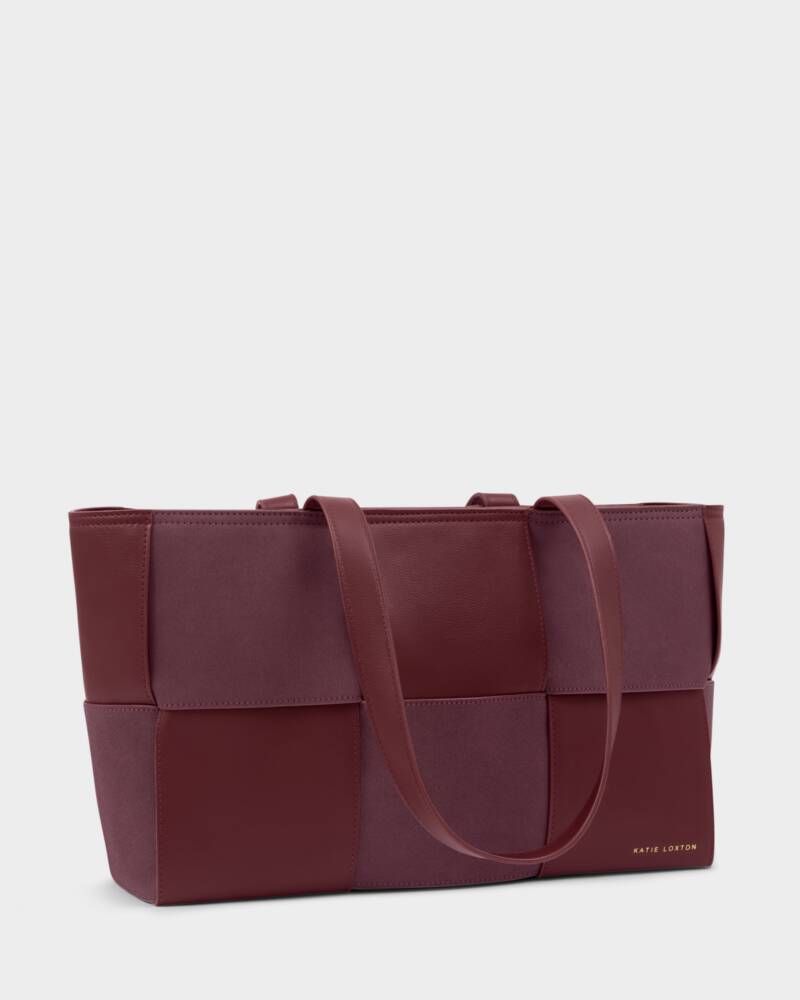 Tayla Woven Suede Tote Bag