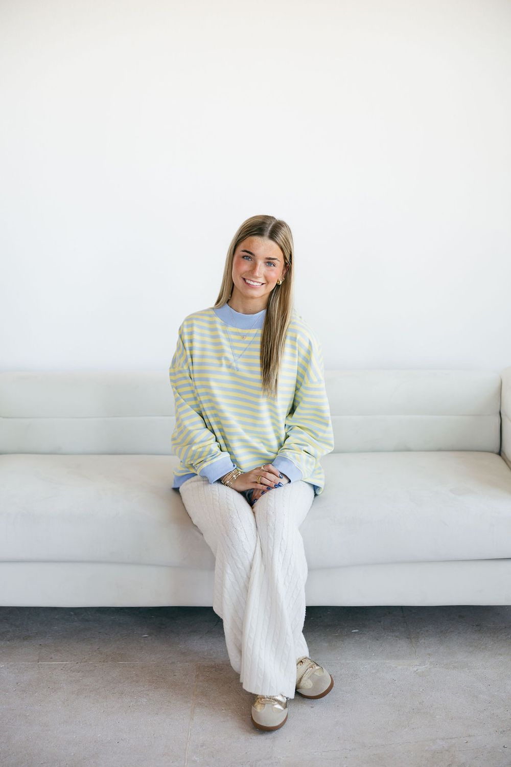 Striped Terry Sweatshirt